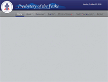 Tablet Screenshot of peakspresbytery.org